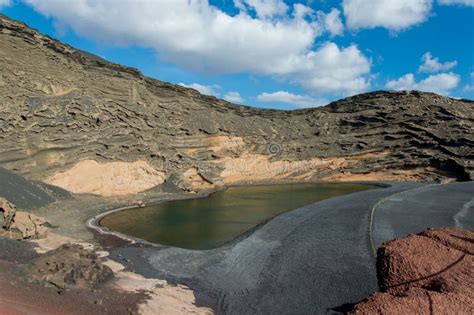 The Green Lake In Lanzarote Stock Image Image Of Golfo Landscape