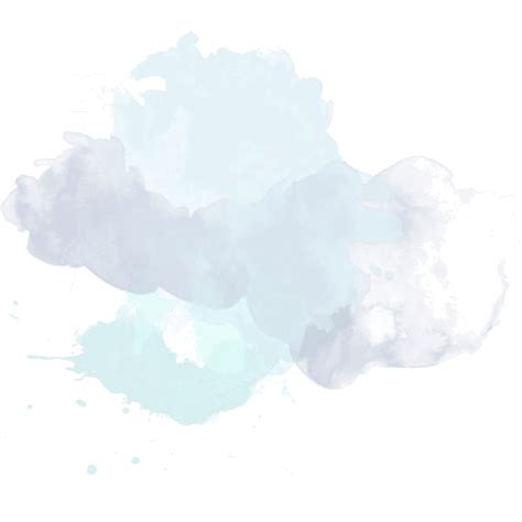 Watercolor ” Manchas De Aquarela “em Png Nubes Acuarela Patrón De