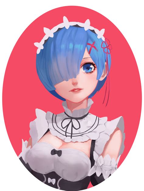 Safebooru 1girl Absurdres Blue Eyes Blue Hair Bow Breasts Cleavage Detached Collar Detached