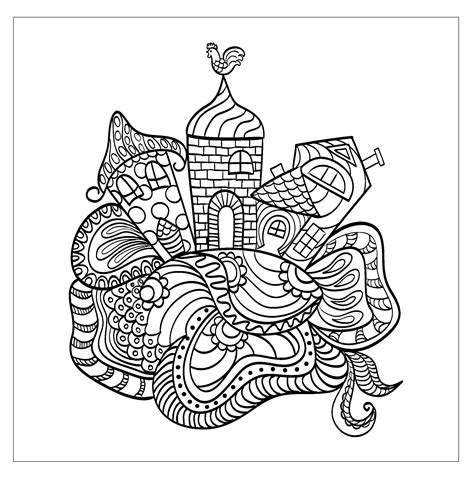 House From A Child Dream Tanyalmera 123rf Architecture Adult Coloring