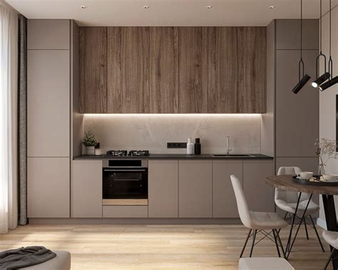 Apartment On Behance Minimal Kitchen Design Interior Design Kitchen