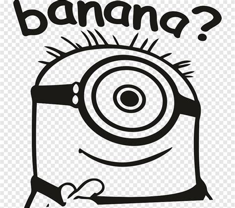 Minions Black And White Drawing Minion Party White Text Png Pngegg