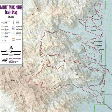 White Tank Mountains Trails Map By Emmitt Barks Cartography Avenza Maps