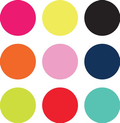 Coloured Circle Stickers Tenstickers