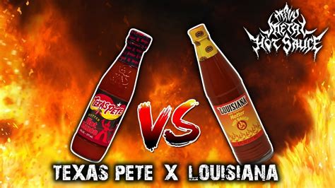 Hot Sauce Battle Texas Pete Vs Louisiana Heavy Metal Hot Sauce Youtube