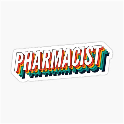 Pharmacist Retro Vintage Label For The Best Pharmacist Sticker For
