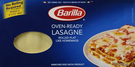 Barilla Oven Ready Lasagna Pasta Oven Ready Lasagna Barilla Pasta