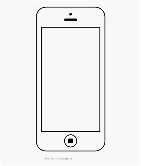 Smartphone Coloring Page - Iphone, HD Png Download , Transparent Png Image - PNGitem