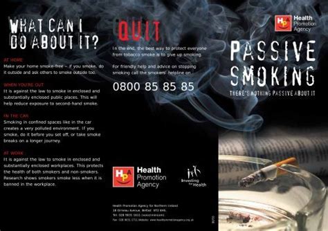 passive smoking health promotion agency