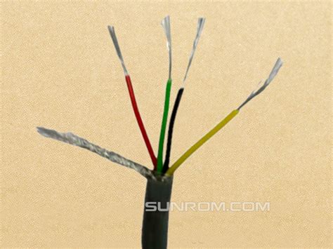 4 Core Shielded Black Cable 1 Meters Per Quantity 7211 Sunrom