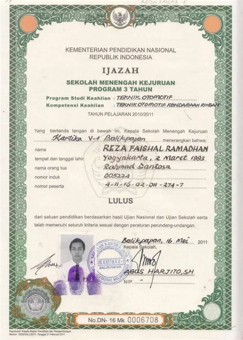 Contoh Nomor Ijazah Satpam Letak Nomor Ijazah Satpam Pilip Blog Cek