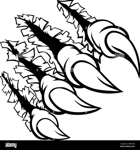 Monster Claw Hand Ripping Tearing Background Stock Vector Image And Art