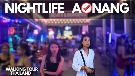 Nightlife Of Ao Nang Walking Tour Krabi Thailand No Talk 16