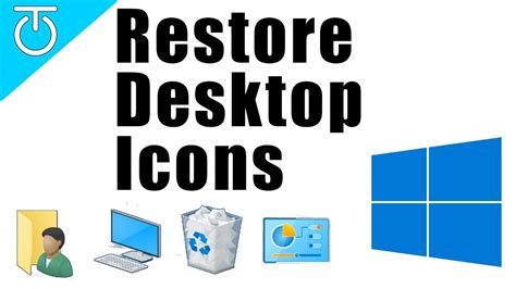 How To Restore Or Hide Windows Desktop Icons Techtip Desktop Icons