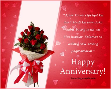 Tagalog Happy Anniversary Messages And Wishes Wordings And Messages