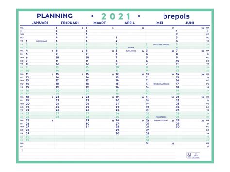 Goedkoop Brepols Planning Maxi Kalender 420 X 330 Mm Bureau Vallée