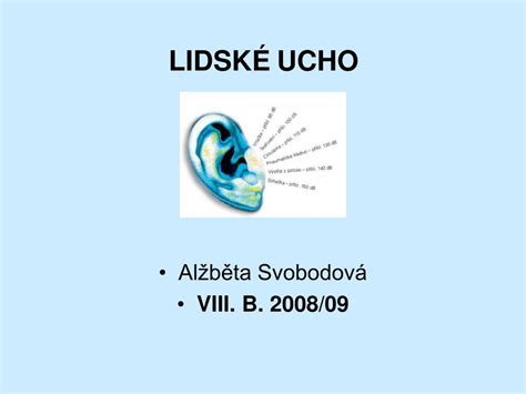 PPT - Lidské ucho PowerPoint Presentation, free download - ID:3335229