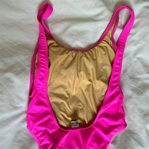 Neon Pink One Piece Swimsuit By Australian Label Depop