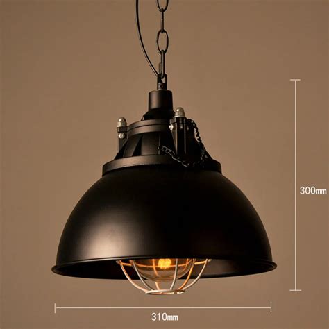 Vintage Wrought Iron Lid Pendant Lights Black Industrial Ceiling