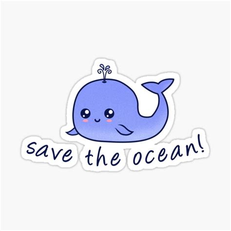 Save The Ocean Sticker By Macste Redbubble