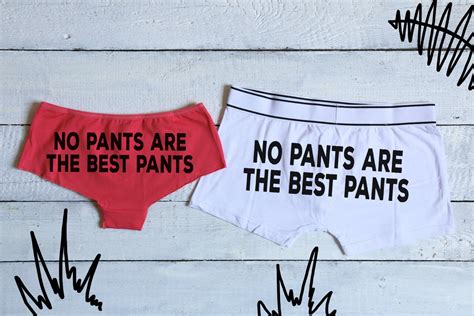 no pants are the best pants underwear couples underwear set etsy