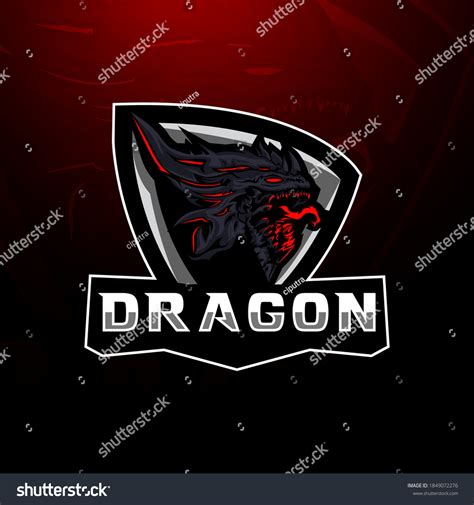 Dragon Head Esports Mascot Logo Design Stock Vector Royalty Free