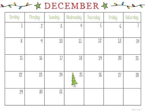 Free Printable December 2024 Calendar Christmas Themes For Their