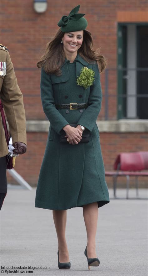 Duchess Kate Kate In Green Hobbs Coat For St Patricks Day