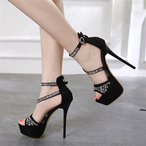 Women Ankle Strap High Heel Shoes Summer 2018 New Woman Sexy Platform