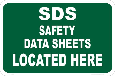Sds Located Here Sign E1233 National Safety Signs