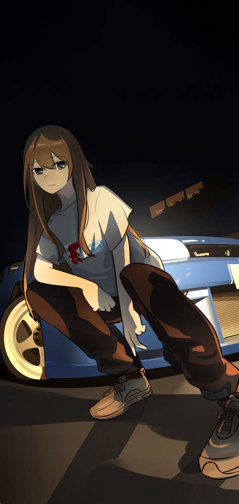 1080x2280 Anime Girl With Cars One Plus 6huawei P20honor View 10vivo