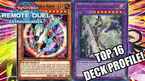 Yu Gi Oh Top 16 Remote Duel Extravaganza Virtual World Deck