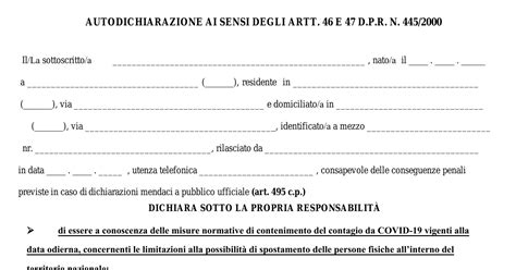 Modello Autocertificazione Pdf Docdroid