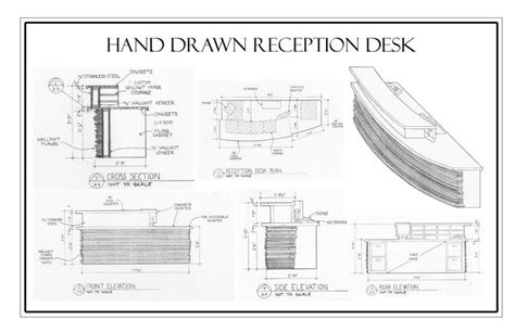 Hand Drawn Reception Desk Plans And Instructions