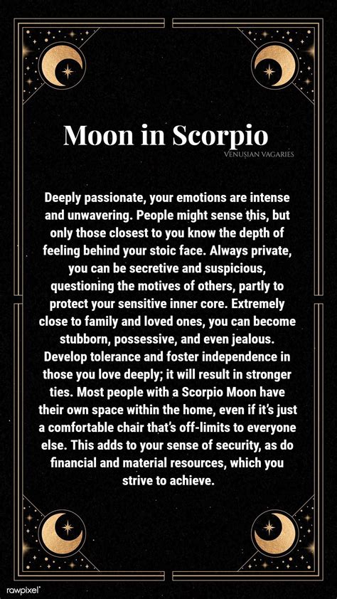 Moon in Scorpio | Scorpio moon sign, Moon sign astrology, Moon in aquarius