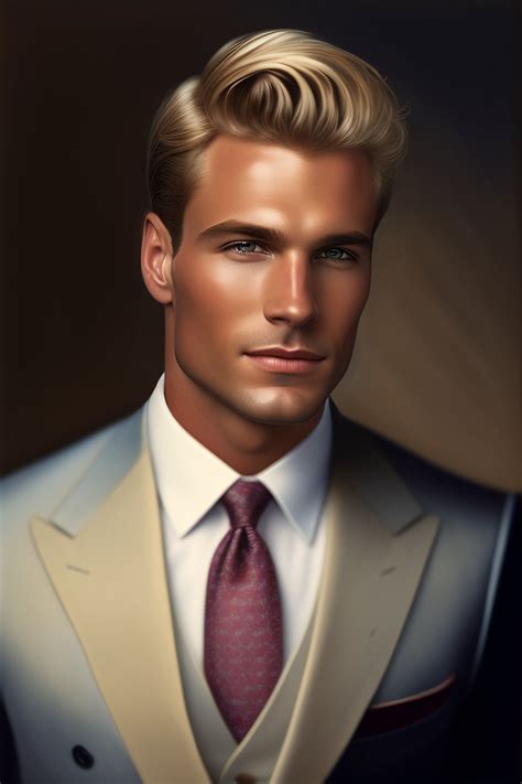 Lexica Portrait Of A Handsome Blonde Man In A Suit