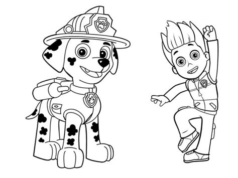 Malvorlagen Paw Patrol Stella und Chase 3 Ausmalbilder