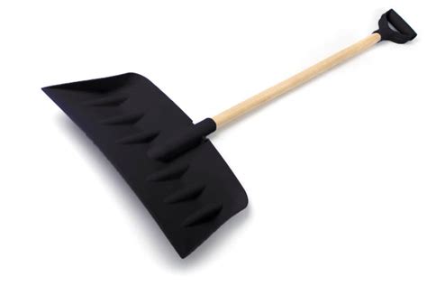 Heavy Duty Durable Plastic Snow Shovel With Wooden Shaft And D Handle