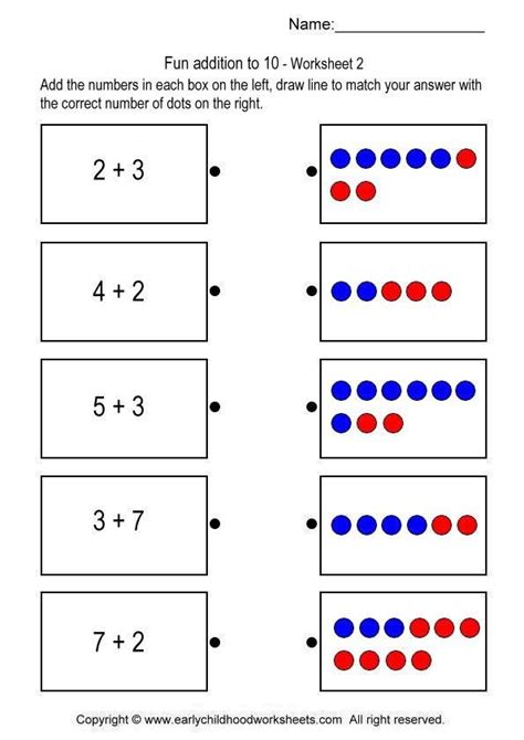 Addition Worksheets To Print This Worksheet Click Addition To 10