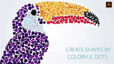 How To Create Shapes By Colorful Dots Adobe Illustrator Tutorial