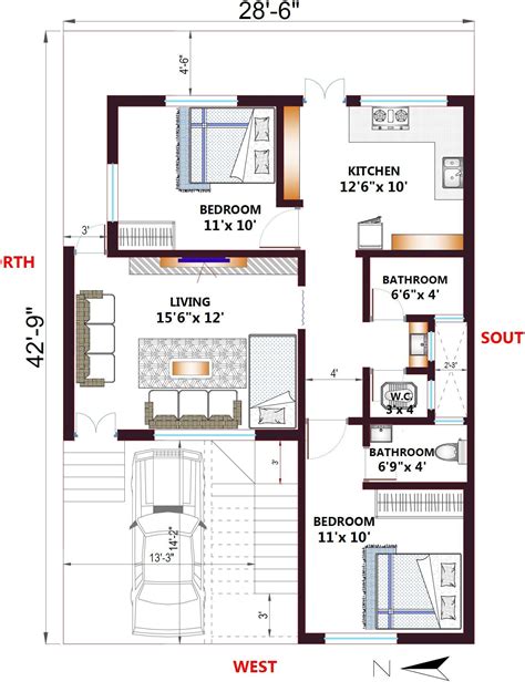 Interior Design Plan 12x11m With Full Plan 3beds Samphoas
