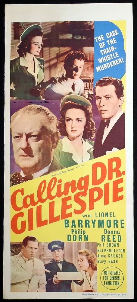 Calling Dr Gillespie Original Daybill Movie Poster Lionel Barrymore