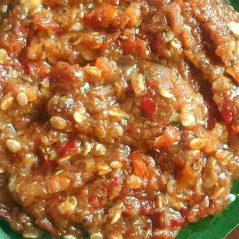 Sambal adalah istilah besar yang dalam kuliner indonesia merujuk pada saus pedas. Sambal Terasi Matang - Python