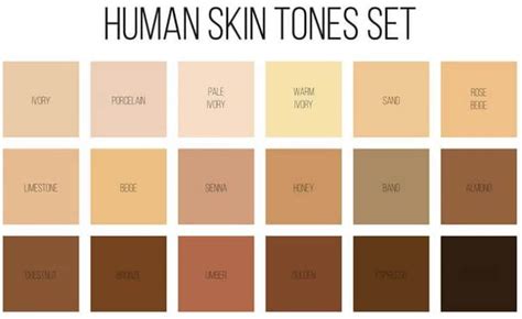 Skin Tone Chart Find Your Color And Foundation Skin Care Geeks