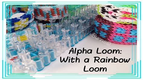 How To Loom Alpha Loom Designs On Rainbow Loom Youtube