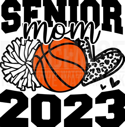 Senior Basketball Mom 2023 Svg • Leopard Heart Graduation T Shirt
