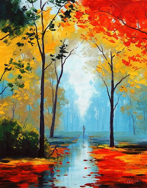 Nature Art Painting Nature Paintings Autumn Painting