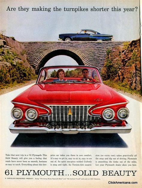 Classic American Car Ads From 1961 Click Americana Retro Cars Car