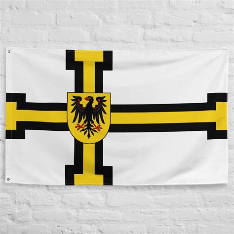 State Of The Teutonic Order Banner Flag 100 Polyester With 2 Iron
