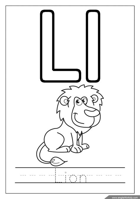 English for Kids Step by Step Letter L Worksheets, Flash Cards